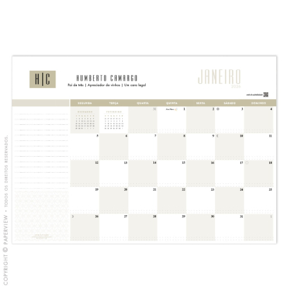 Desk Planner Mensal Code