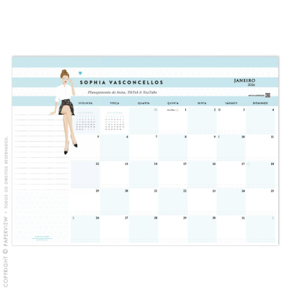 Calendário de Mesa Desk Planner 2023 Déborah Look