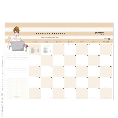 Calendário de Mesa Desk Planner 2023 Déborah Paperlover