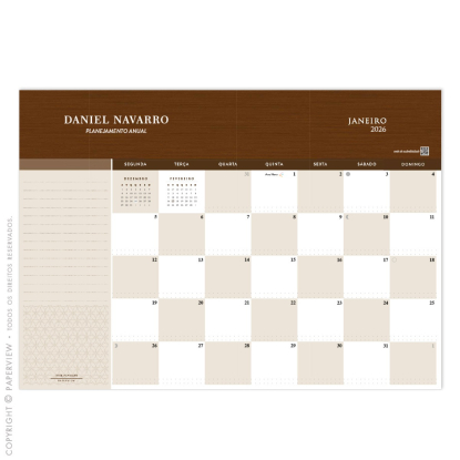 Desk Planner Mensal Ristretto