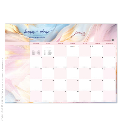 Desk Planner Mensal Scarf L'Océan Mirage