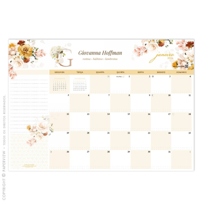 Calendário de Mesa Desk Planner 2023 Splendore