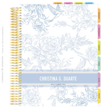 Daily Planner 2026 | Reflet de Jouy | Blue I