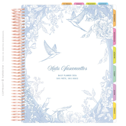 Daily Planner 2026 | Reflet de Jouy | Blue II