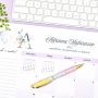 Calendário de Mesa Desk Planner 2022 Nature - e caneta bee flower 