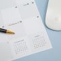 Calendário de Mesa Desk Planner 2022 Orb - mini calendário 