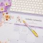 Calendário de Mesa Desk Planner 2022 Splendore - e caneta bee flower 