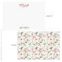 Cartão de Mensagem Floral Vintage White - frente e verso