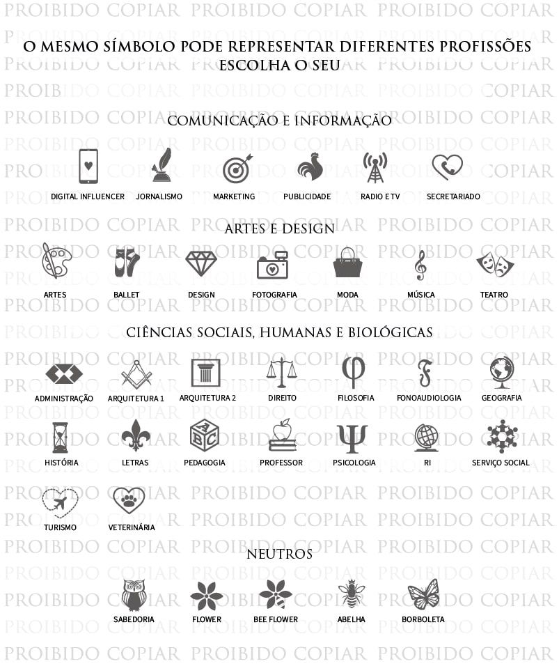 Cartão de Mensagem Vivant Éternelle - símbolos 