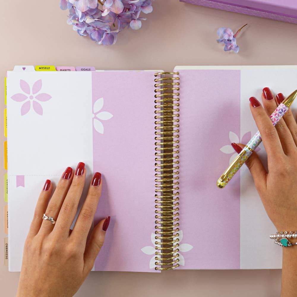 Daily Planner Nature Letter - páginas bee flower