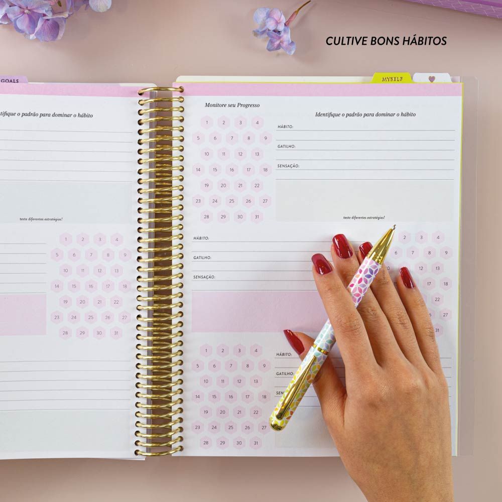 Daily Planner Classic Letter Block - habit tracker colmeia