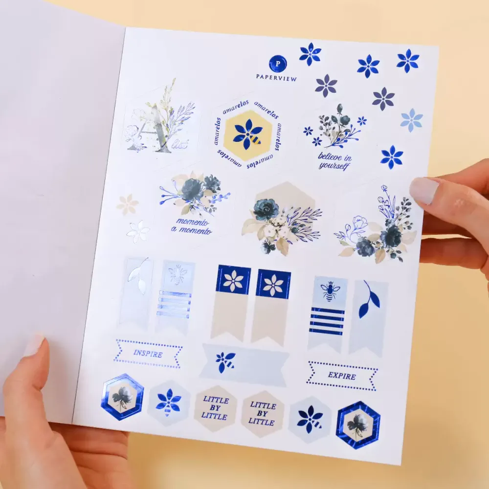 Sticker Book Amar-Elos - essenciais e decorativos azul 