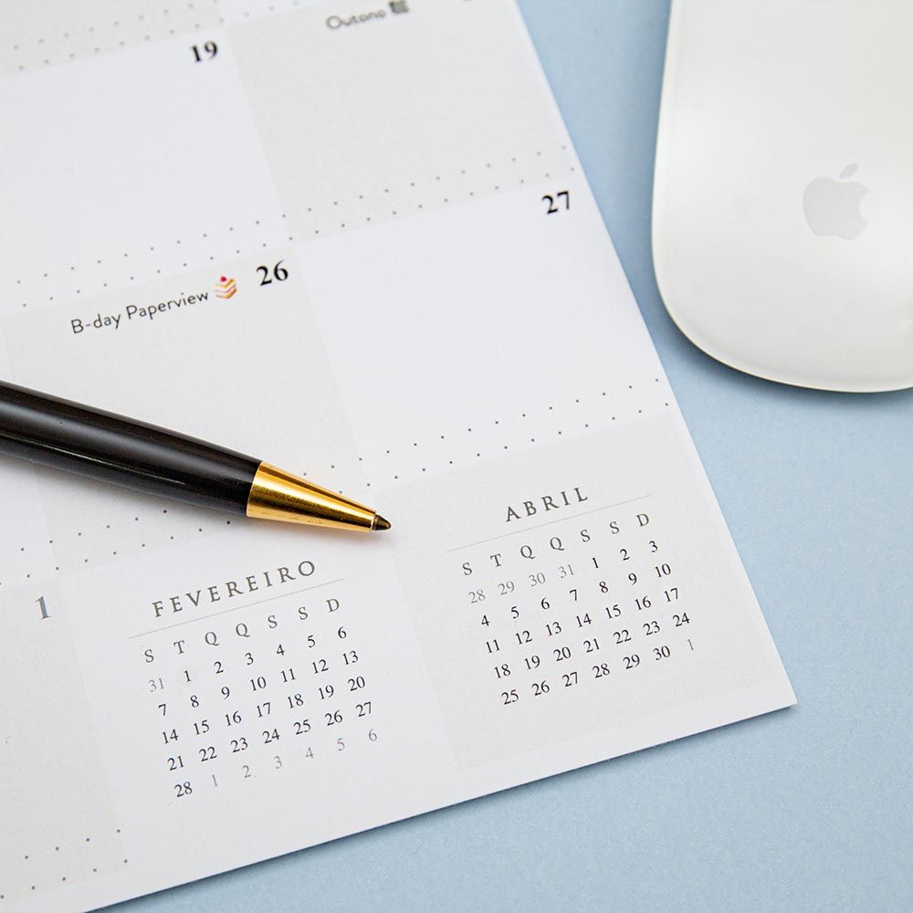 Calendário de Mesa Desk Planner 2022 Geometric - mini calendários