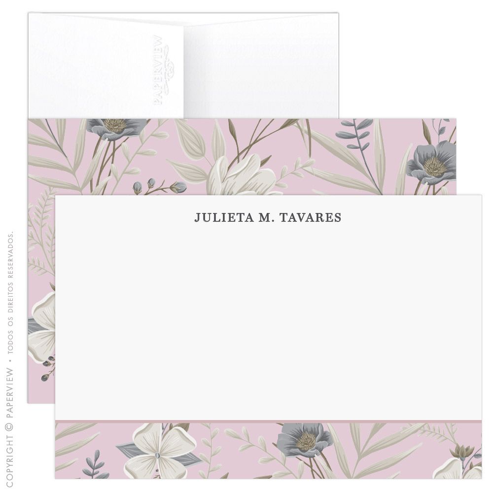 Cartão de Mensagem Floreale Jardin Rose 