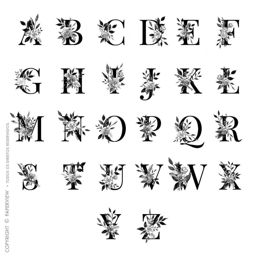 Capa Avulsa Removível Lithographie Letter - opções de letras