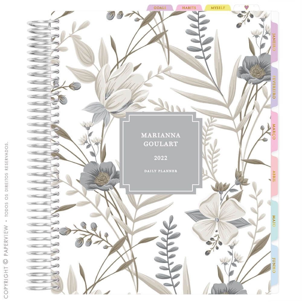 Daily Planner Floreale Jardin Blanche