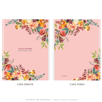 Capa Avulsa Removível Floral Trend Corner Pink