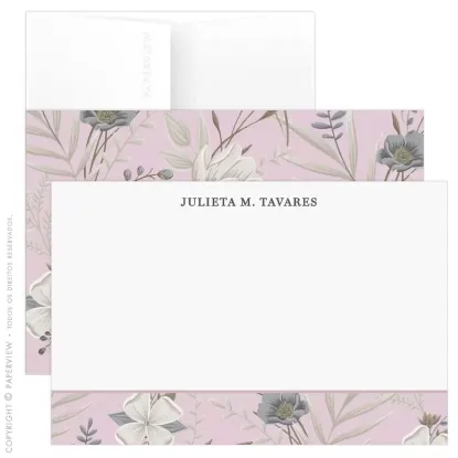 Cartão de Mensagem Floreale Jardin Rose 