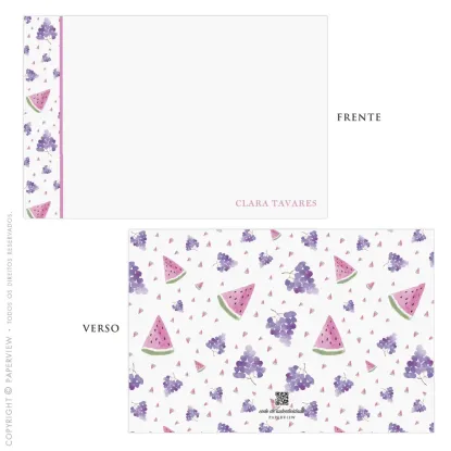 Cartão de Mensagem Tutti Frutti Lilac