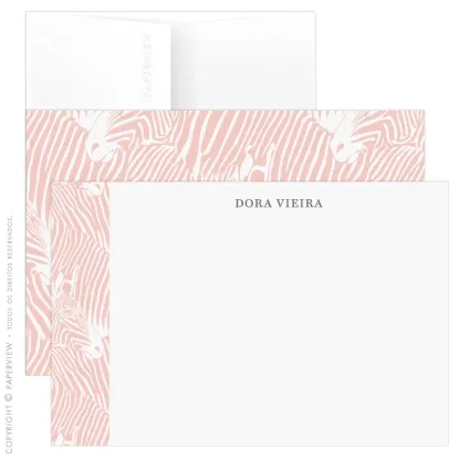 Cartão de Mensagem Zebra Rose