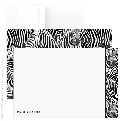 Cartão de Mensagem Zebra Face