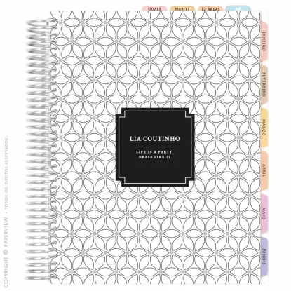 Daily Planner Bee Flower Linear Onyx