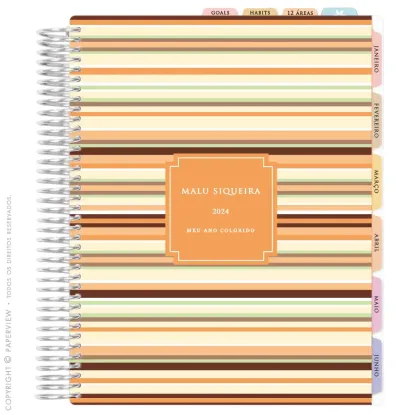 Daily Planner Chocolate Tangerine - Planner 2023 Planner personalizado