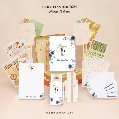 Daily Planner Azure Letter I - planner 2023 planner personalizado