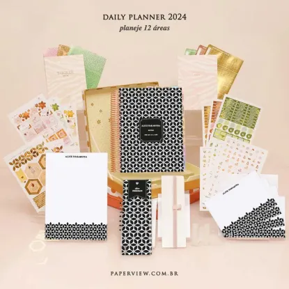 Daily Planner Bee Flower Onyx