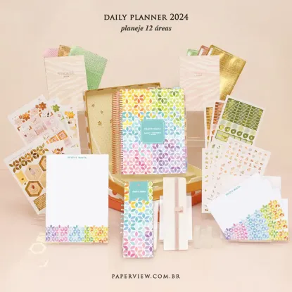 Daily Planner Bee Flower Rainbow - Planner 2023 Planner personalizado
