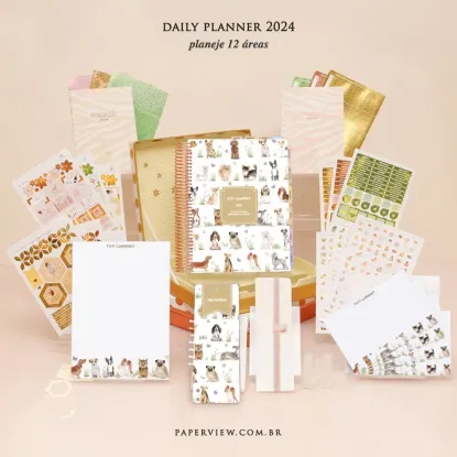 Daily Planner Petit Pets Dogs - Planner 2023 Planner personalizado