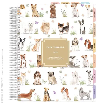 Daily Planner Petit Pets Dogs - Planner 2023 Planner personalizado