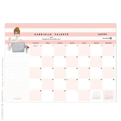 Calendário de Mesa Desk Planner 2023 Déborah Paperlover