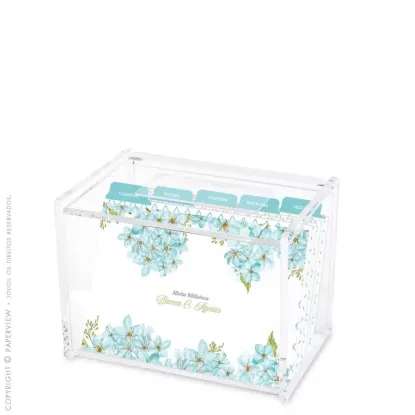 Cristal Box Allure Bleue - porta fichas personalizado