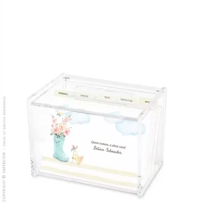 Cristal Box Encanto Garden Boots - caixa aberta 