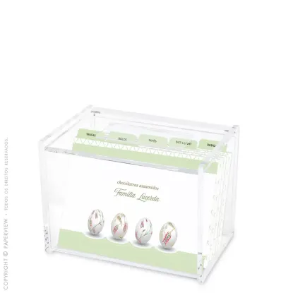 Cristal Box Pysanky Mint - caixa aberta