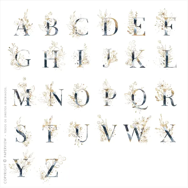 azure letter - opções de letras