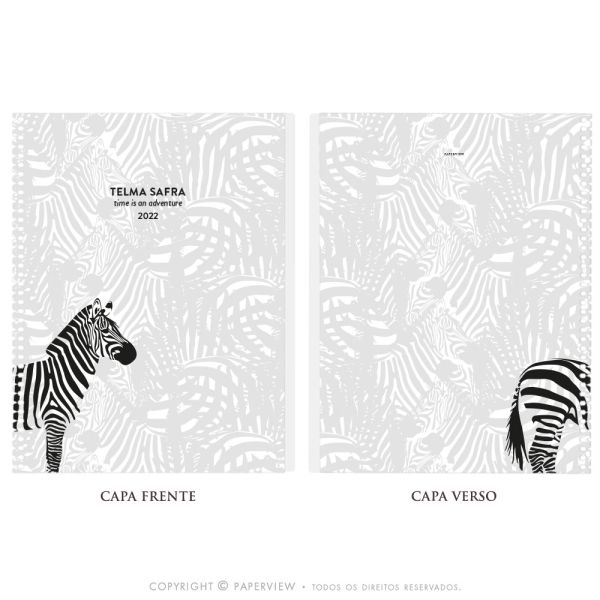Capa Avulsa Removível Zebra - frente e verso 