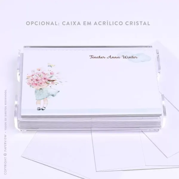 Cartão de Mensagem Encanto Darling - caixa em acrílico
